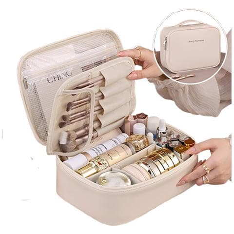 Borsa Cosmetica Strutturata - Scomparti Personalizzabili Per Un'archiviazione Organizzata White - Foto 1