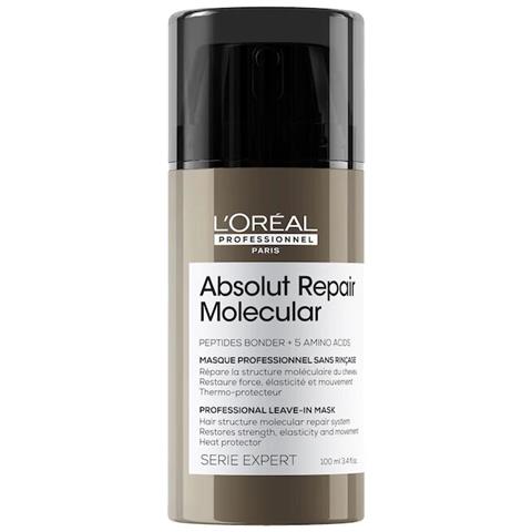 L'oreal Professionnel, Serie Expert Absolut Repair Molecular, Trattamento In Crema Senza Risciacquo Per Capelli, Per La Riparazione, 100 Ml - Foto 1