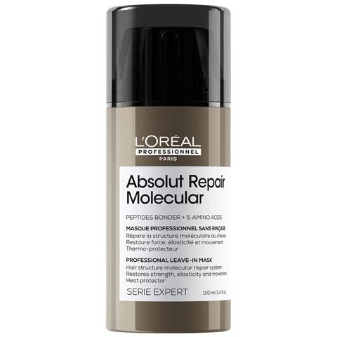 L'oreal Professionnel, Serie Expert Absolut Repair Molecular, Trattamento In Crema Senza Risciacquo Per Capelli, Per La Riparazione, 100 Ml - Foto 2