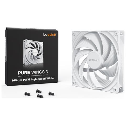 Pure Wings 3 140mm PWM high-speed White Case per computer Ventilatore 14 cm Bianco 1 pz - Foto 3