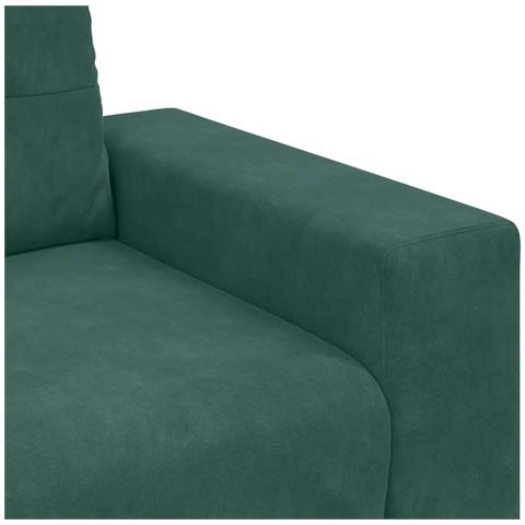 Divano Divanetto Verde Scuro 140 cm in Velluto - Foto 2