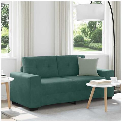 Divano Divanetto Verde Scuro 140 cm in Velluto - Foto 1