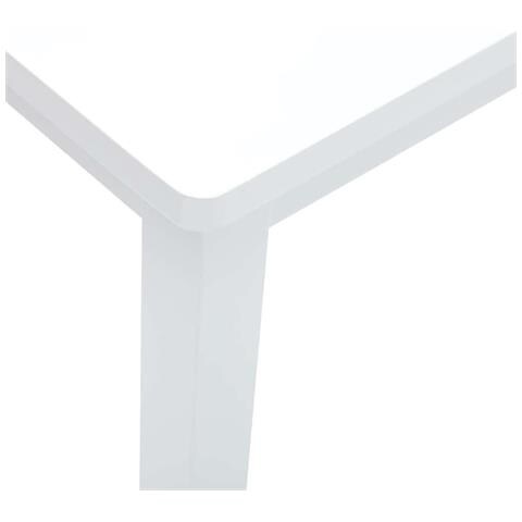 Panca 90 cm Bianco in Legno Massello di Hevea - Foto 10