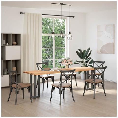 Gambe Tavolo Consolle A T 2pz Antracite 25x28x(72-73)cm Acciaio - Foto 2