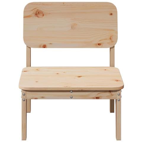 Sedia Da Giardino 60x52,5x72 Cm In Legno Massello Di Pino - Foto 3