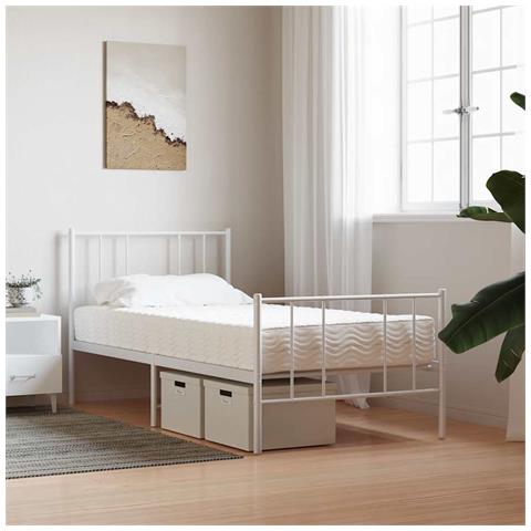 Materasso In Schiuma Bianco 90x210 Cm Durezza H2 H3 - Foto 2