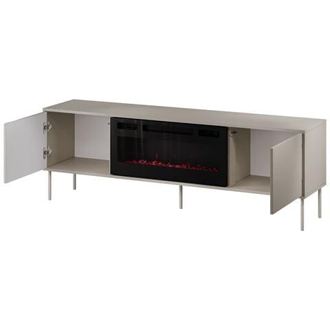 Mobile RTV EF + camino nero TRESSE 180x40x54,5 cashmere opaco - Foto 4