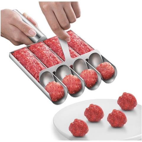 Stampo Per Polpette Con Paletta In Acciaio Inox - Foto 2
