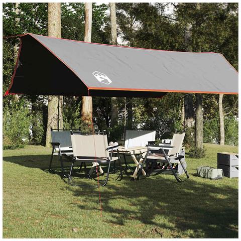 Telone Da Campeggio Grigio /arancione 500x294 Cm Impermeabile - Foto 8