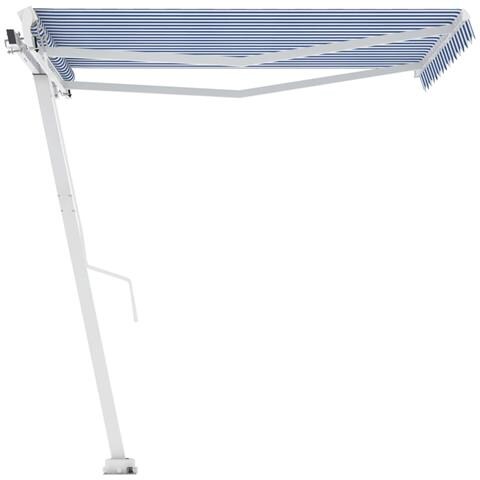 Lusso Casadino -  Tenda Da Sole Manuale Autoportante 350x250 Cm Blu/bianca - Foto 1