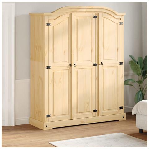 Armadio Corona 151,5x52x186 Cm In Legno Massello Di Pino - Foto 8