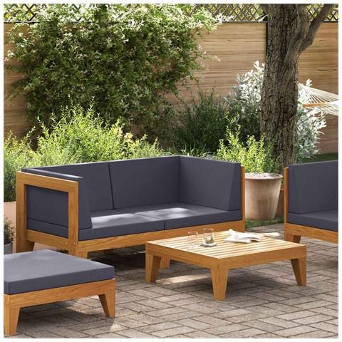 Set Divani Da Giardino 2 Pz Con Cuscini In Massello Di Acacia - Foto 9