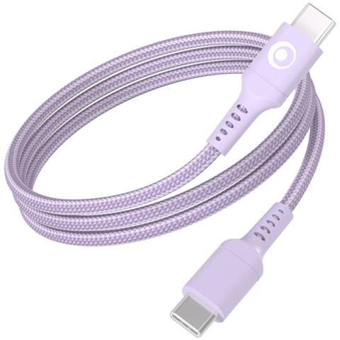 Cavo Di Ricarica E Trasferimento Usb-c /usb-c 3a Power Delivery 60w 1,2m, Viola - Foto 1