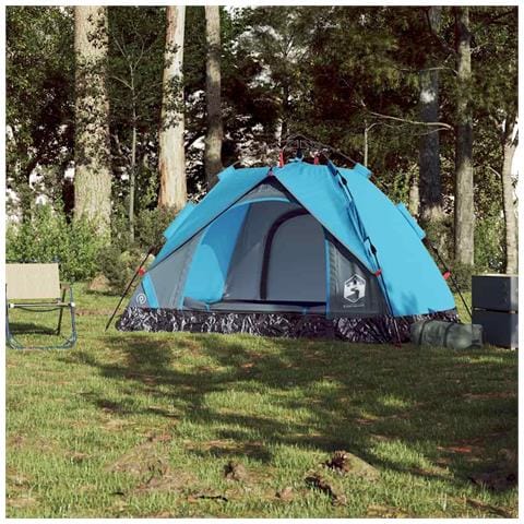 Tenda a Cupola da Campeggio 2 Persone Blu a Rilascio Rapido - Foto 2