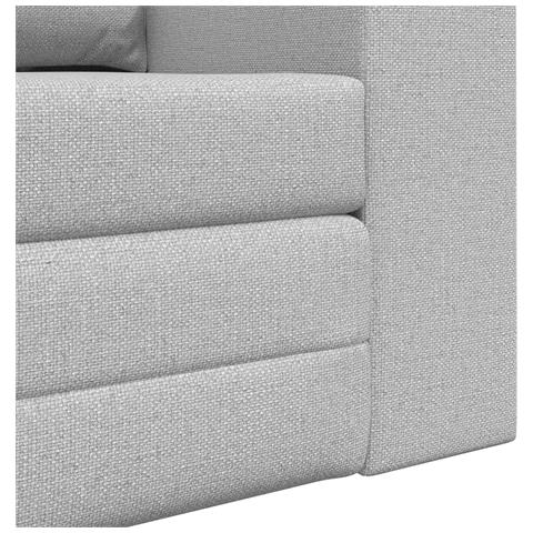Divano Letto 2-in-1 Grigio Nuvola 148x71x83 cm Tessuto - Foto 9