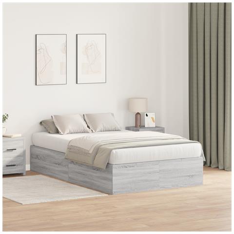 Struttura letto con contenitore  Grigia Sonoma 120x190 cm - Foto 2