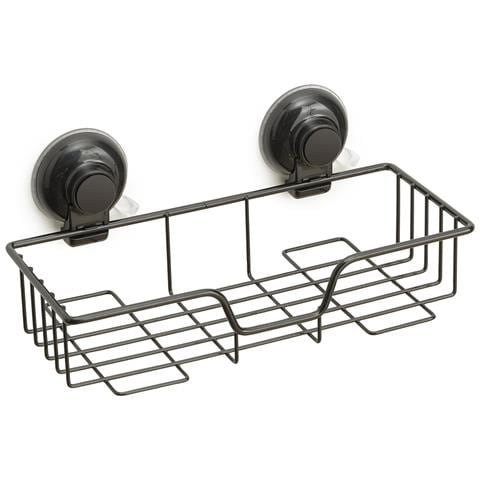 Portaoggetti Rettangolare Per Doccia In Filo Da Muro In Metallo E Resine Termoplastiche Ho20 Serie Hot Nero Matt - Foto 1