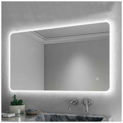 Specchio Rettangolare Illuminazione Led 100x60 Cm Modello L207 - Foto 1