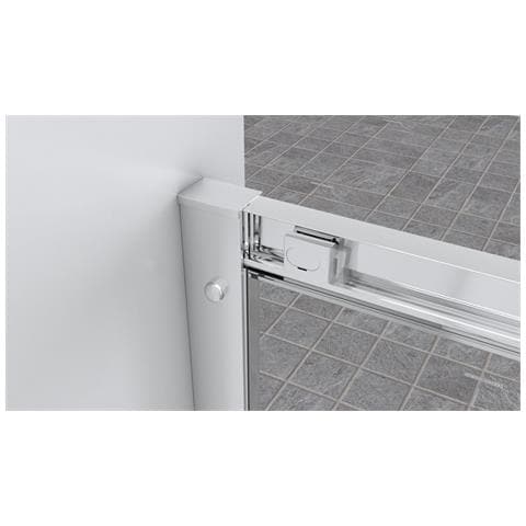 Box Doccia A Nicchia 150 Cm Porta Scorrevole Apertura Laterale H195 Cm Alba Cromato - Foto 2