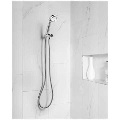 Kit Doccia Con Soffione E Flessibile Macay 3 Funzioni Argento - Foto 1