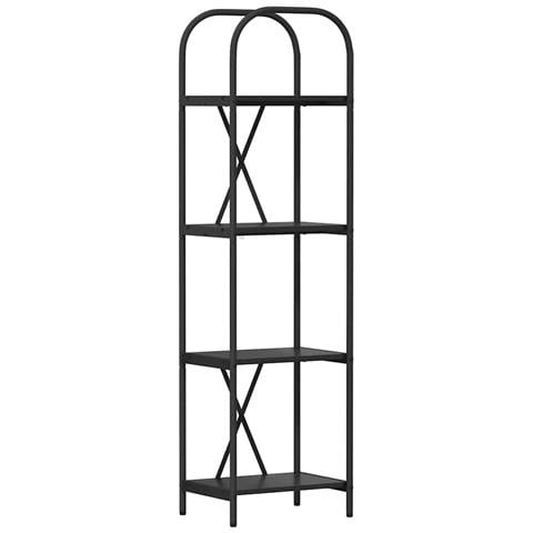 Libreria Rovere nero 40 x 30 x 146 cm Legno multistrato - Foto 1