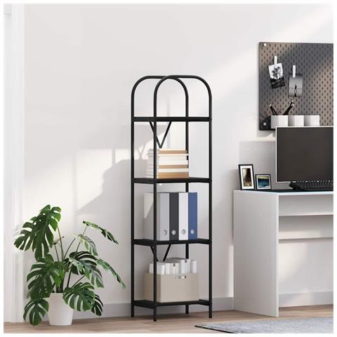 Libreria Rovere nero 40 x 30 x 146 cm Legno multistrato - Foto 2