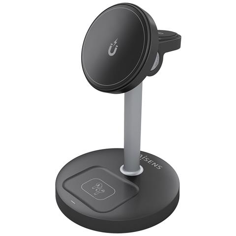 ASCH-15W3WC066-BK Caricabatterie per dispositivi mobili Cuffie, Smartphone, Orologio intelligente Nero USB Carica wireless Interno - Foto 1