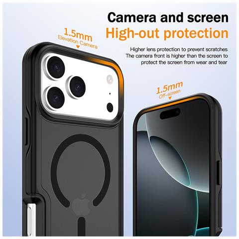 Custodia Magnetica Sottile Compatibile Con Iphone 17 Pro - Ricarica Wireless Magsafe, Antiurto - Foto 2