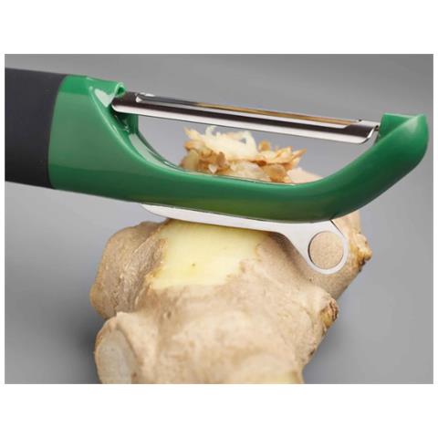 Pelapatate Dritto Verde Scuro Multi Peel In Acciaio Inox Design Ergonomico Ideale Per Frutta E Verdura Facile Da Usare Colore Verde Scuro - Foto 2