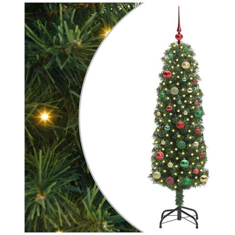 Albero di Natale artificiale con 150 LED Verde 150 cm - Foto 1