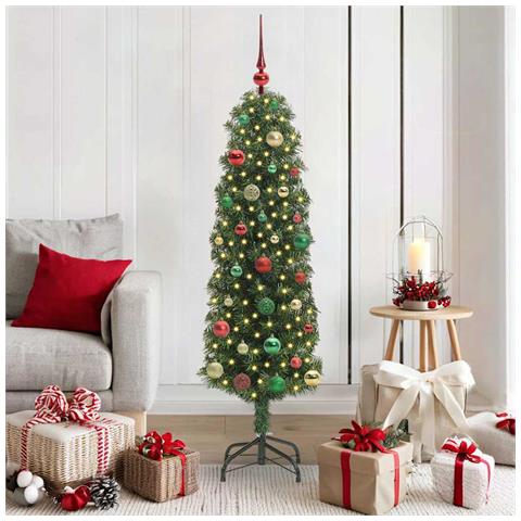 Albero di Natale artificiale con 150 LED Verde 150 cm - Foto 2