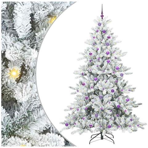 Albero di Natale Artificiale con Rami Pieghevoli Bianco 240 cm - Foto 1