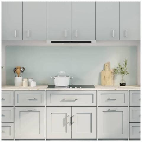 Rivestimento da Cucina 2 pcs Bianco 100 x 60 cm vetro temperato - Foto 2