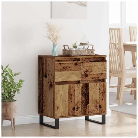 Credenza con cassetto Legno vecchio 60 x 35 x 70 cm - Foto 2