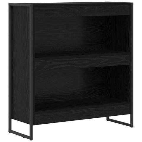 Armadio per Libri Rovere Nero 80 x 30 x 155 cm - Foto 1