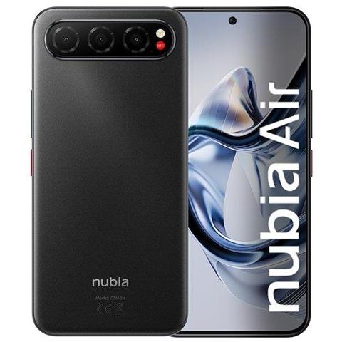 Nubia Air 5G 512GB 8GB Ram Diaplay 6.78" Amoled 120Hz max Main Camera 50MP Dual nanoSim USB Type-C Android 15 Unisoc T8300 Unisoc 5000mAh Black Wind3 - Foto 1