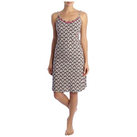 Camicia Da Notte Estiva Da Donna, 100% Cotone, Con Spalline Sottili Kl45300 - Foto 1