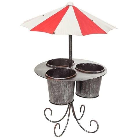 Ombrellone Fioriera In Metallo 32,5x32,5x49h - Foto 1