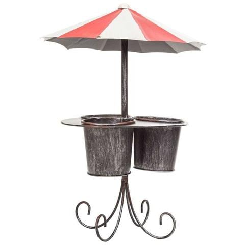 Ombrellone Fioriera In Metallo 32,5x32,5x49h - Foto 2