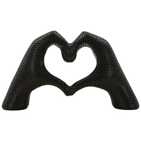 Scultura Lover In Resina Nera: Coppia Di Amanti - Foto 1