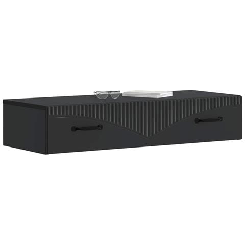 Tavolino da Parete Laterale Nero 87,5 x 34,5 x 17 cm - Foto 2