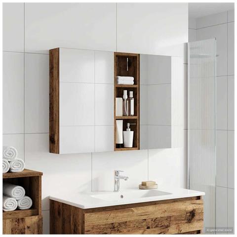Set di Armadi da Bagno con porta 3 pcs 100 x 10,5 x 60,5 cm - Foto 2