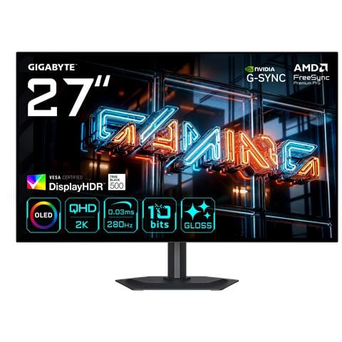 MO27Q28GR Monitor Gaming WOLED Lucido 27” QHD - 2560 x 1440, 280Hz, 0.03ms, 335 cd /m², Display HDR True Black 500, HDMI 2.1, DisplayPort 1.4 - Foto 1