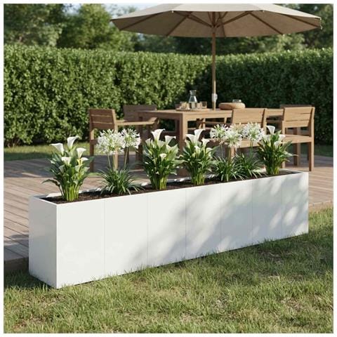 Vaso da giardino Bianco 280 x 40 x 60 cm - Foto 2
