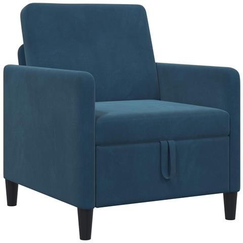 Set di Divani con Storage 2 pz Blu Poliestere - Foto 2