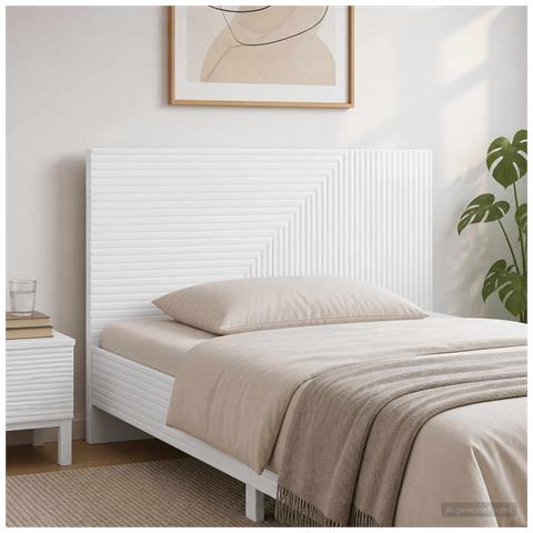 Testiera da Muro HAARLEM Bianco Lucido Legno ingegnerizzato - Foto 2