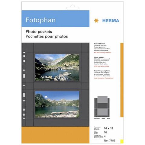 fotophan 10x15 traverso 10 fogli nero 7786 - Foto 1