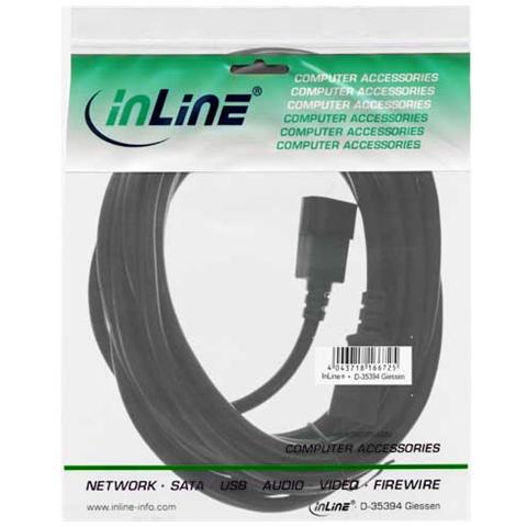 cavo prolunga alimentazione elettrica presa vde c13 a spina vde c14, nera, 7m - Foto 2