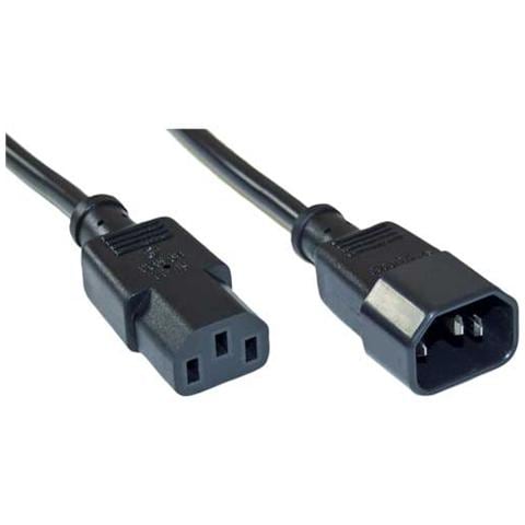 cavo prolunga alimentazione elettrica presa vde c13 a spina vde c14, nera, 7m - Foto 1