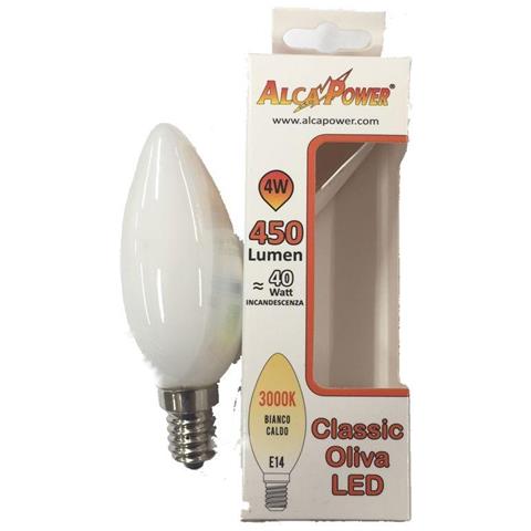Lampada Oliva Opale E14 4w 450 Lumen Luce Calda 2700k Vintage Classic Led - Foto 1
